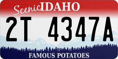 ID license plate 2T4347A
