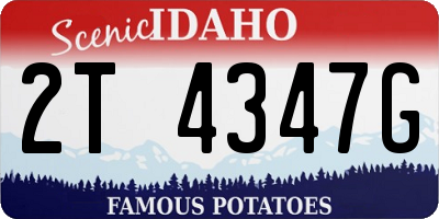 ID license plate 2T4347G