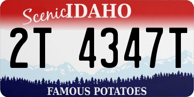 ID license plate 2T4347T