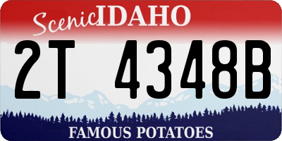 ID license plate 2T4348B