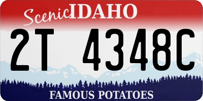 ID license plate 2T4348C
