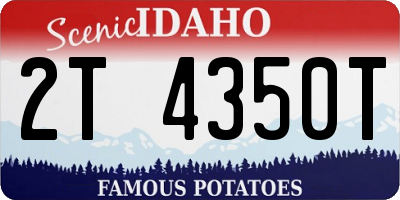 ID license plate 2T4350T