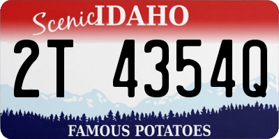 ID license plate 2T4354Q