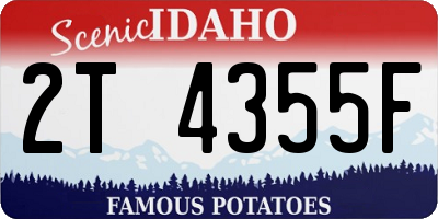 ID license plate 2T4355F