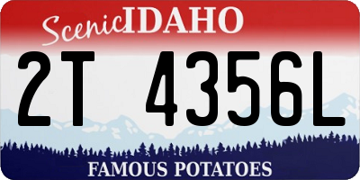 ID license plate 2T4356L
