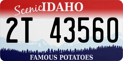 ID license plate 2T4356O