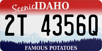 ID license plate 2T4356Q