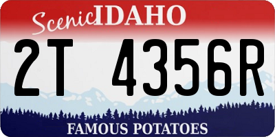 ID license plate 2T4356R
