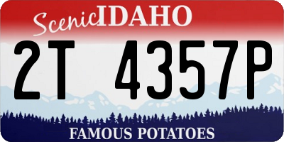 ID license plate 2T4357P