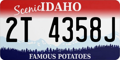 ID license plate 2T4358J