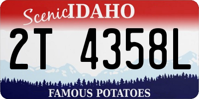 ID license plate 2T4358L