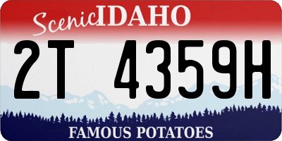 ID license plate 2T4359H