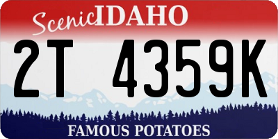 ID license plate 2T4359K