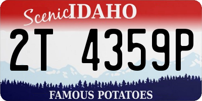 ID license plate 2T4359P