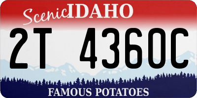 ID license plate 2T4360C
