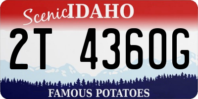 ID license plate 2T4360G