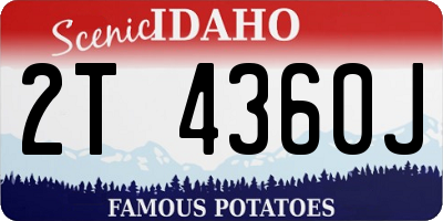 ID license plate 2T4360J