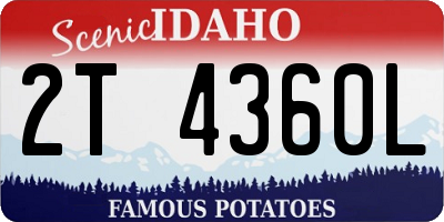 ID license plate 2T4360L