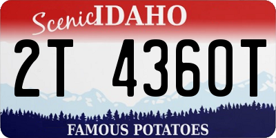 ID license plate 2T4360T