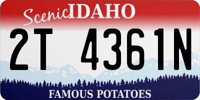 ID license plate 2T4361N