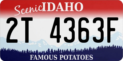 ID license plate 2T4363F