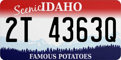ID license plate 2T4363Q
