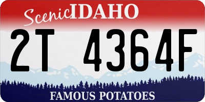 ID license plate 2T4364F
