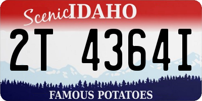 ID license plate 2T4364I