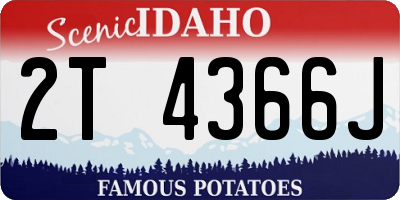 ID license plate 2T4366J