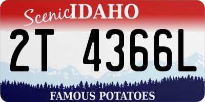 ID license plate 2T4366L