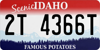 ID license plate 2T4366T