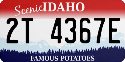 ID license plate 2T4367E