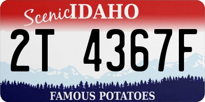 ID license plate 2T4367F