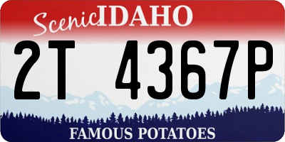 ID license plate 2T4367P