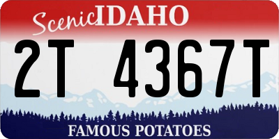 ID license plate 2T4367T
