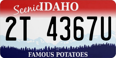 ID license plate 2T4367U