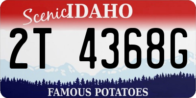 ID license plate 2T4368G