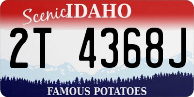 ID license plate 2T4368J