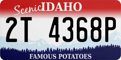 ID license plate 2T4368P