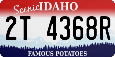ID license plate 2T4368R