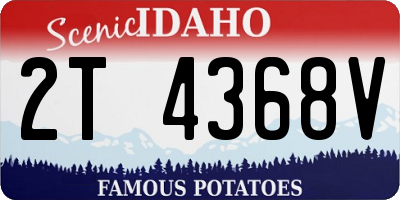 ID license plate 2T4368V