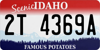 ID license plate 2T4369A