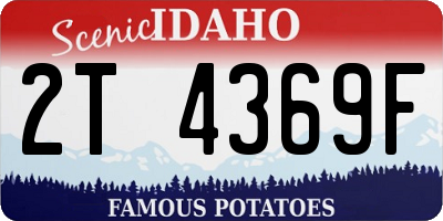 ID license plate 2T4369F