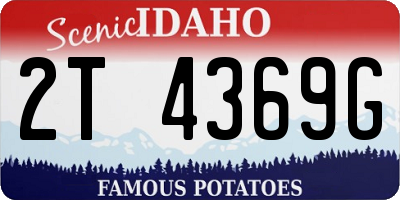 ID license plate 2T4369G