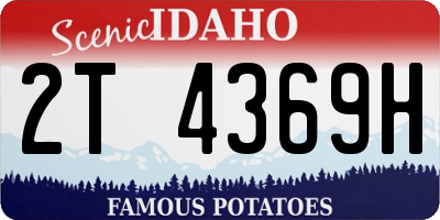 ID license plate 2T4369H