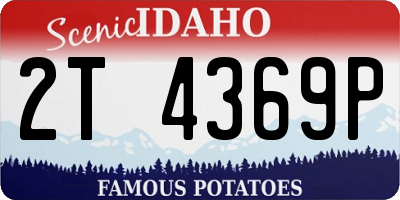 ID license plate 2T4369P