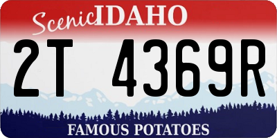 ID license plate 2T4369R