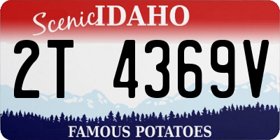 ID license plate 2T4369V