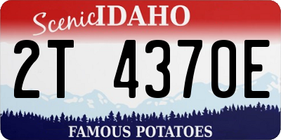 ID license plate 2T4370E