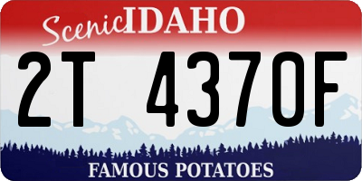 ID license plate 2T4370F